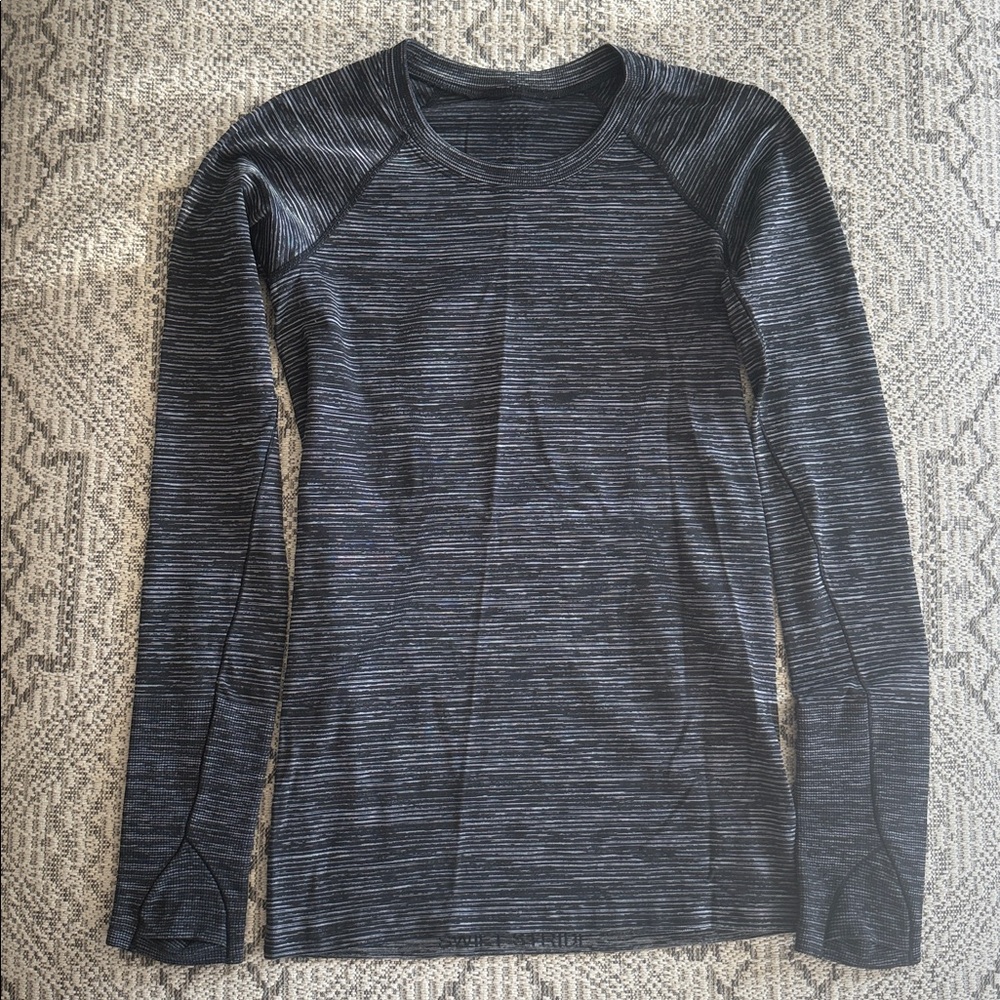 Lululemon Black and Gray Long Sleeve Swiftly Tech